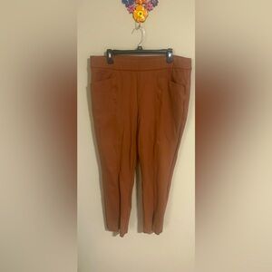 AVA & VIV, 1X, camel colored straight leg pants